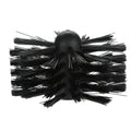 Flexible metal rod chimney cleaning brush with nylon bristles for dryer pipes and ducts