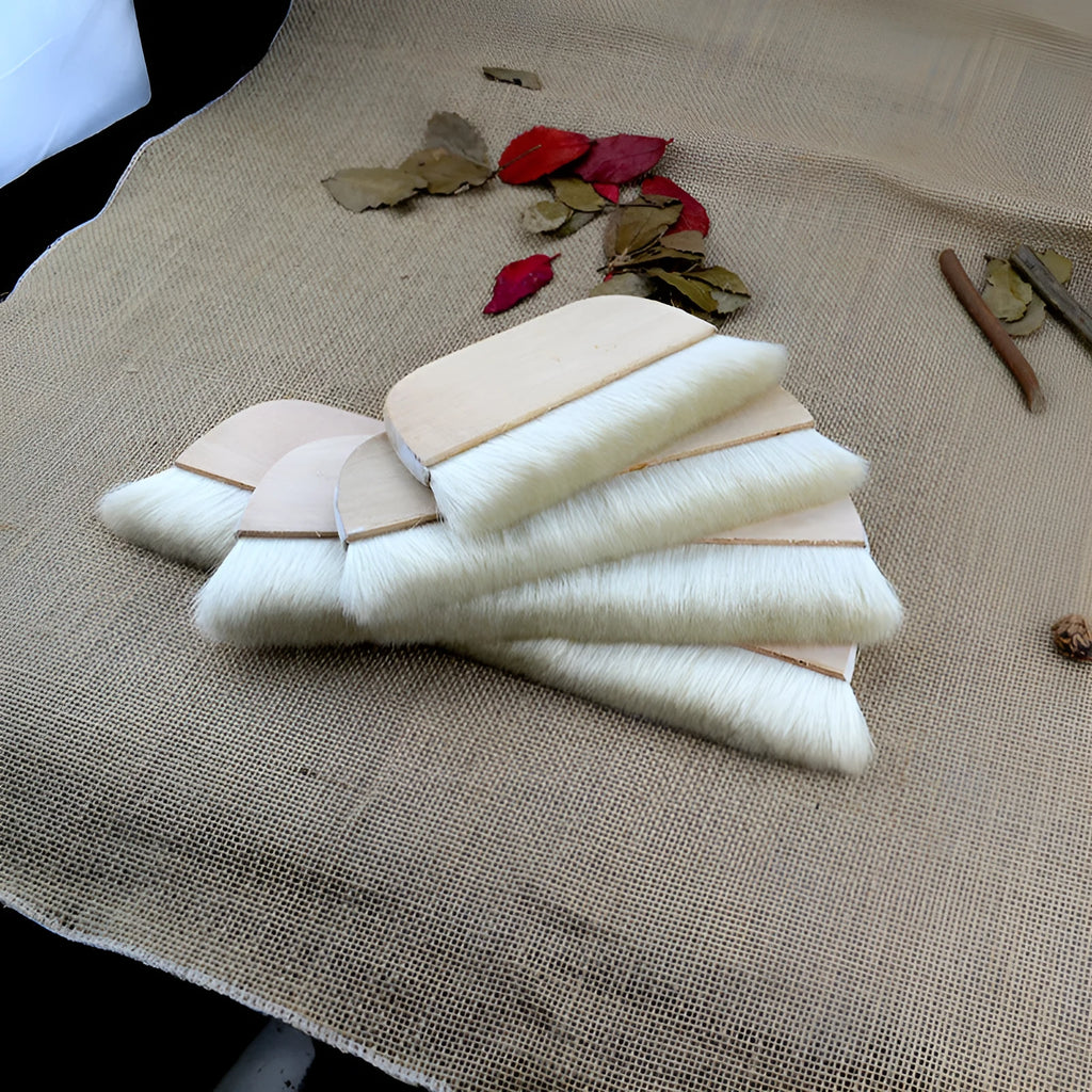Wool brush for art mounting paste board shading available in four size options