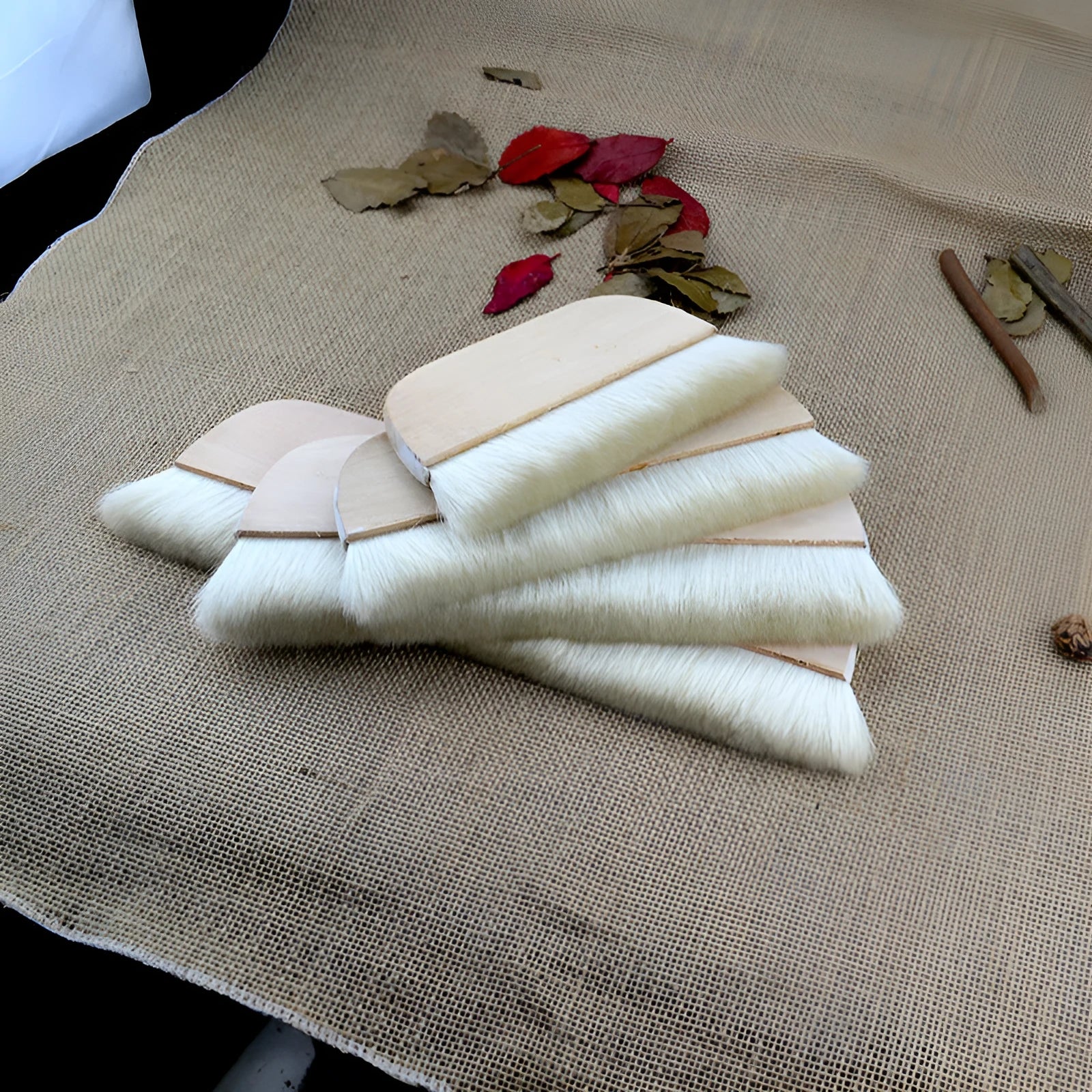 Wool brush for art mounting paste board shading available in four size options