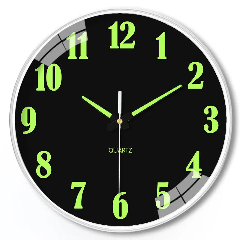 8 inch 20cm luminous wall clock in modern style with plastic construction