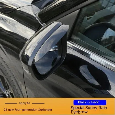 23 new Outlander window deflectors in Black Warrior and translucent finishes for rain protection