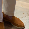 British handmade men's leather loafers in multiple colours with TPR soles sizes 38-44