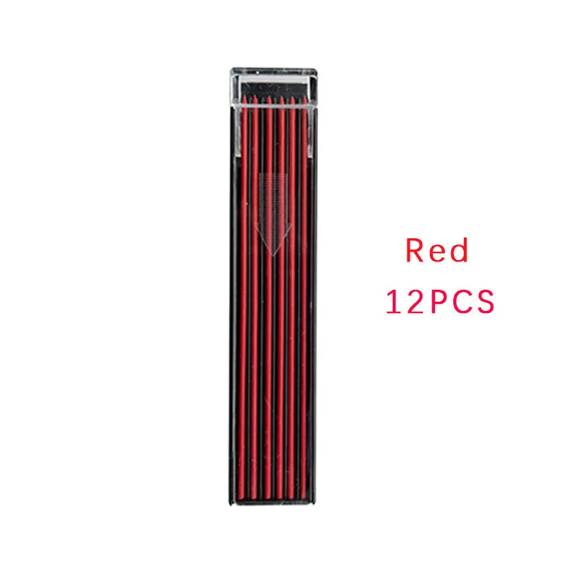 Box of 12 multicoloured 0.5mm mechanical pencil leads for drawing and writing.