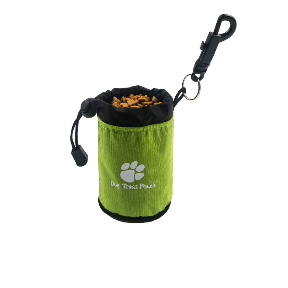 Mini nylon pet training snack bag in solid colour with removable dog food pack
