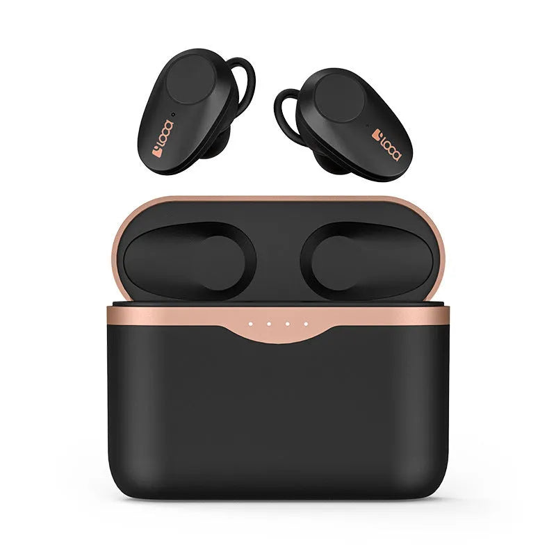 Black wireless Bluetooth headphones with charging stand showing Type-C and wireless charging options