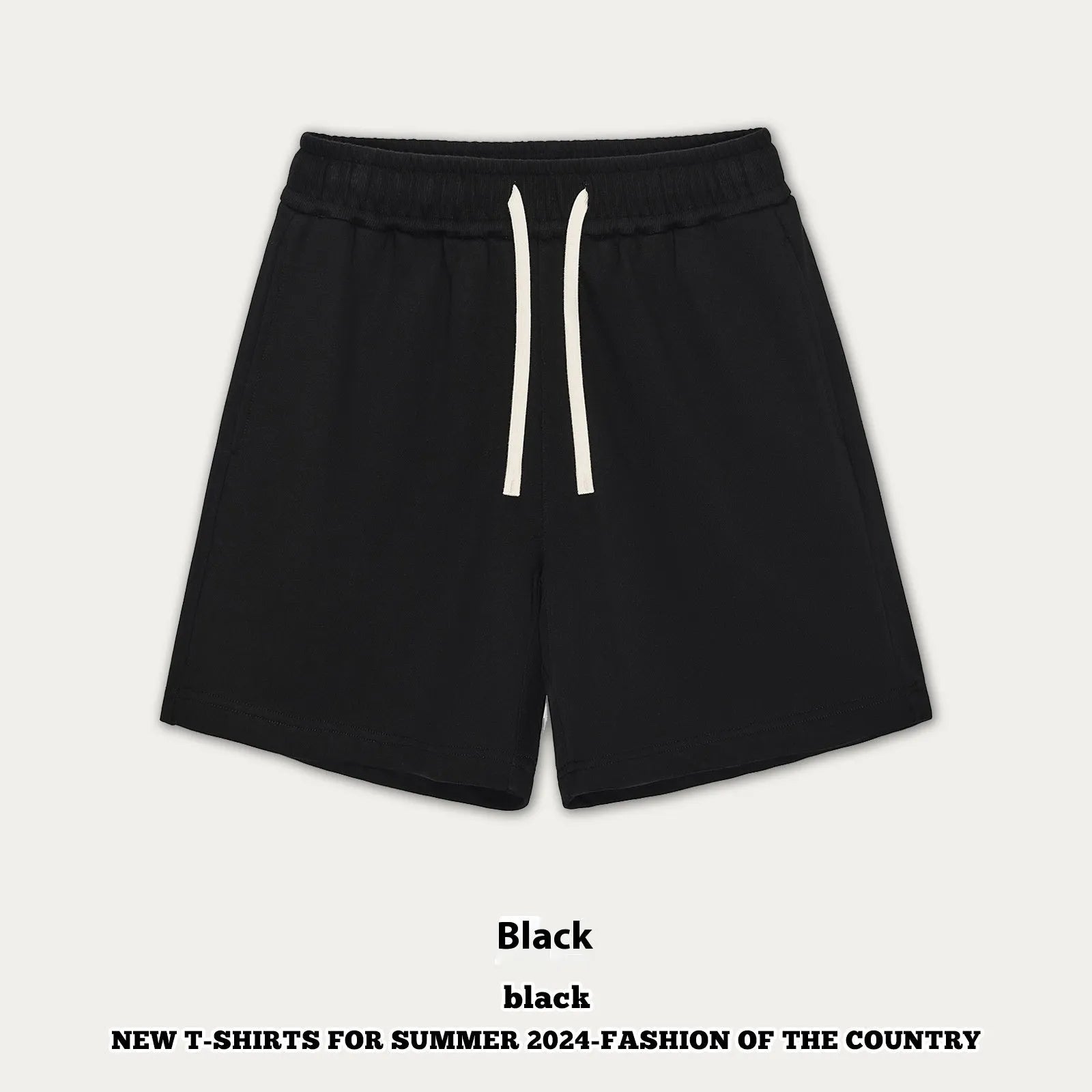 Casual cotton denim shorts for a baby boy or girl in a loose fit, shown in khaki colour.