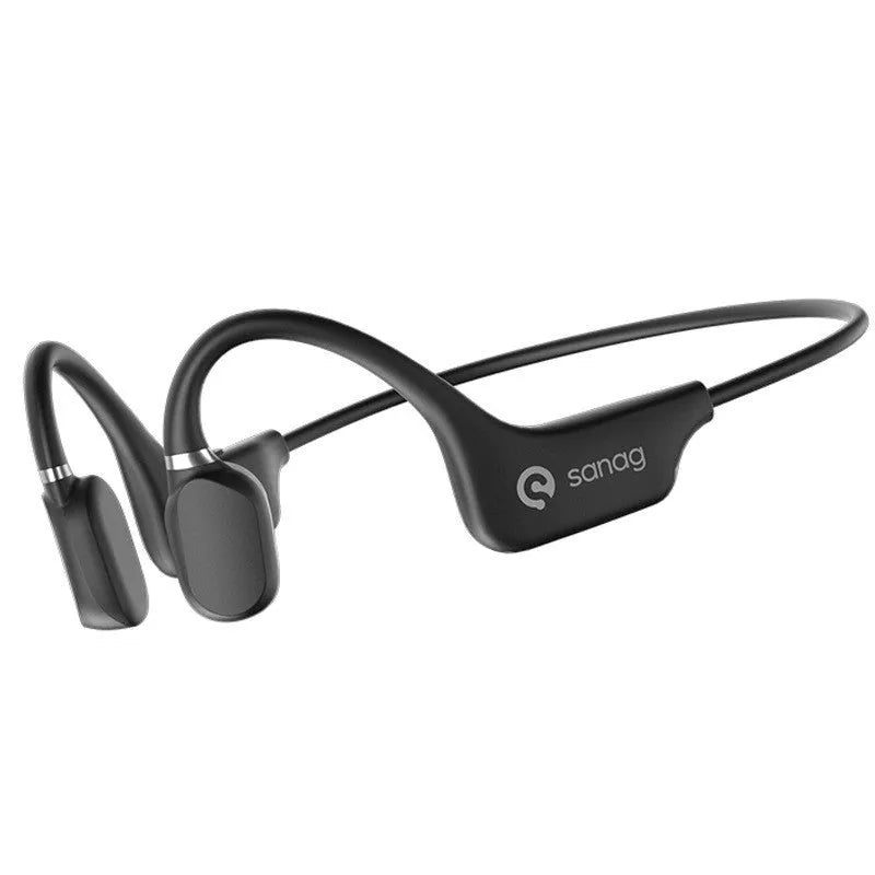 Bone conduction Bluetooth sports headphones in neckband design showing colour options