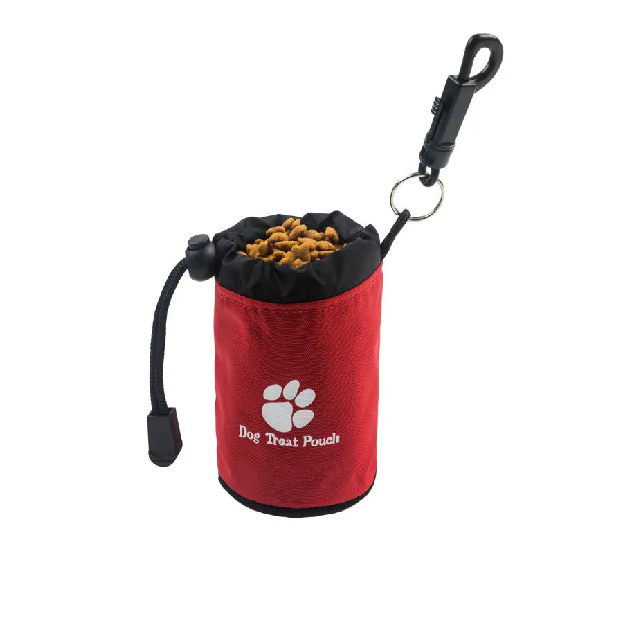 Mini nylon pet training snack bag in solid colour with removable dog food pack