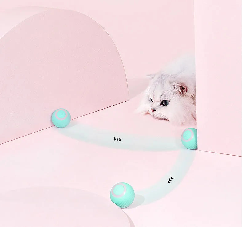 Cat Gravity intelligent rolling ball toy 43mm automatic obstacle avoidance for cats on hard floor