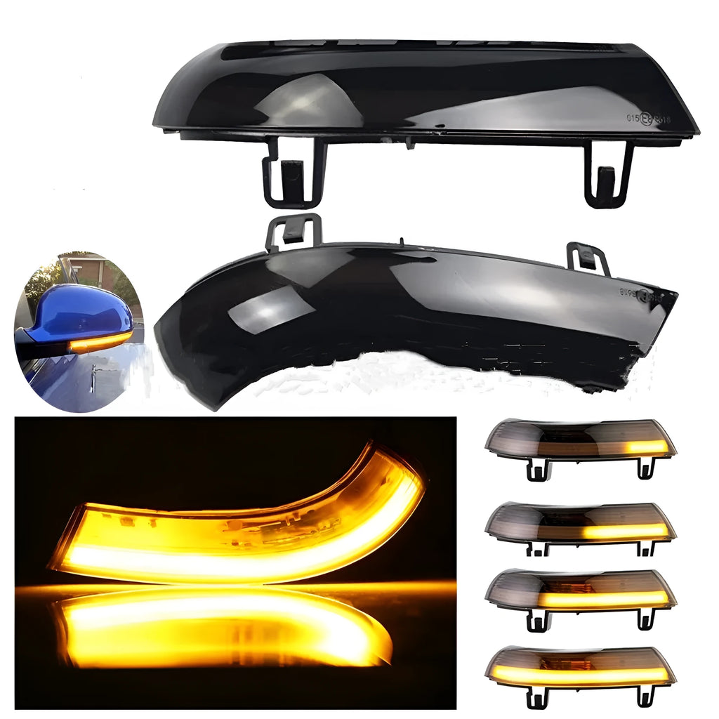 Volkswagen Golf MK5 sequential running water turn signal light made from black ABS plastic.