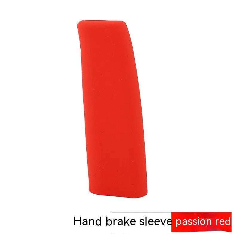 Silicone handbrake sleeve for cars in multiple colours showing 12cm length
