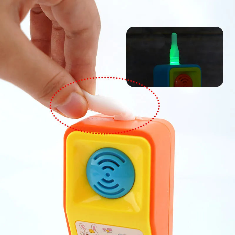Children's educational electric toy with sound, light, music, and cartoon animal design for age 3