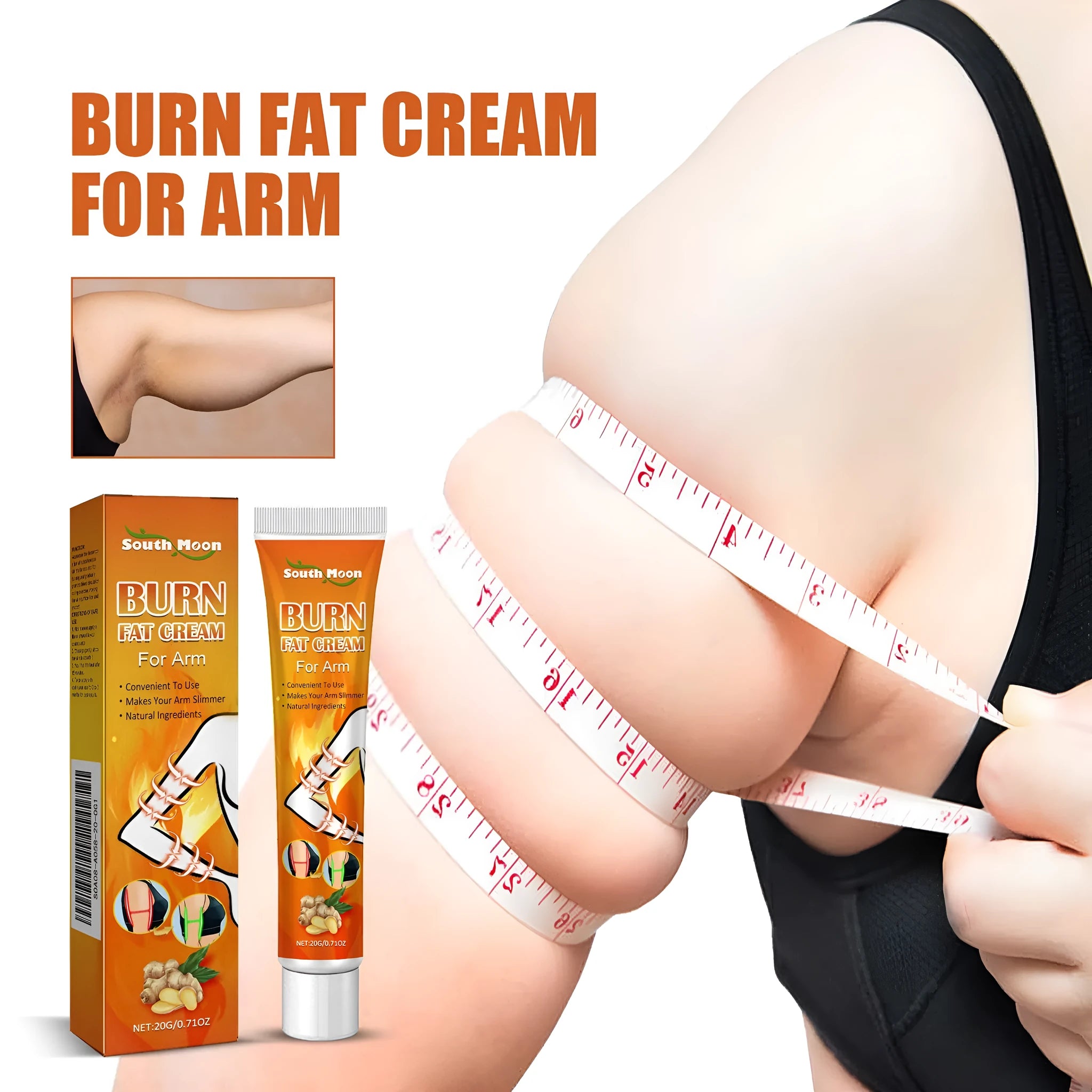 12.5cm tube of 20g body care cream with Sophora flavescens for firming massage
