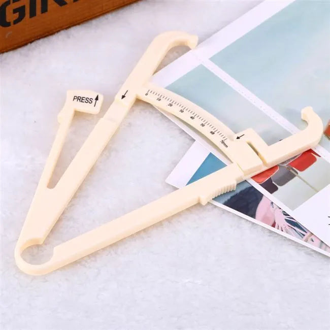 Acrylic fat caliper skin fold thickness meter with measurement scale