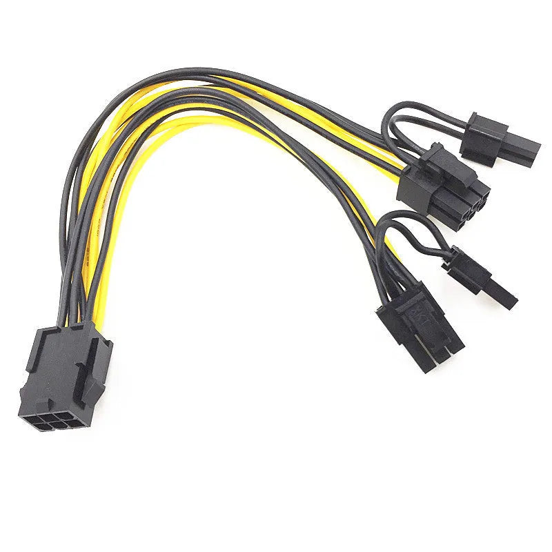 6pin to dual 8pin graphics card power supply cable with oxygen-free copper wire for desktop PC