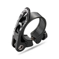 Aluminium mountain bike seat post clamp in black, red, gold, or blue for 31.8mm or 34.9mm seat tubes.