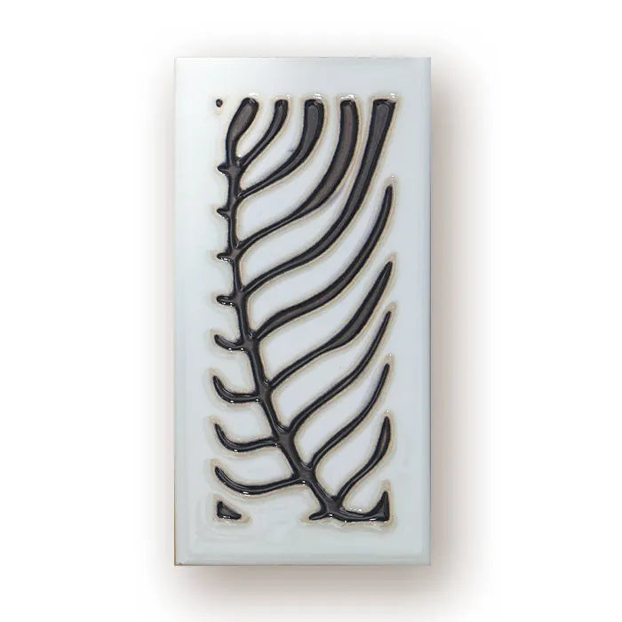 Handmade retro enamel ceramic doorplate showing a number, dimensions 76mm by 152mm
