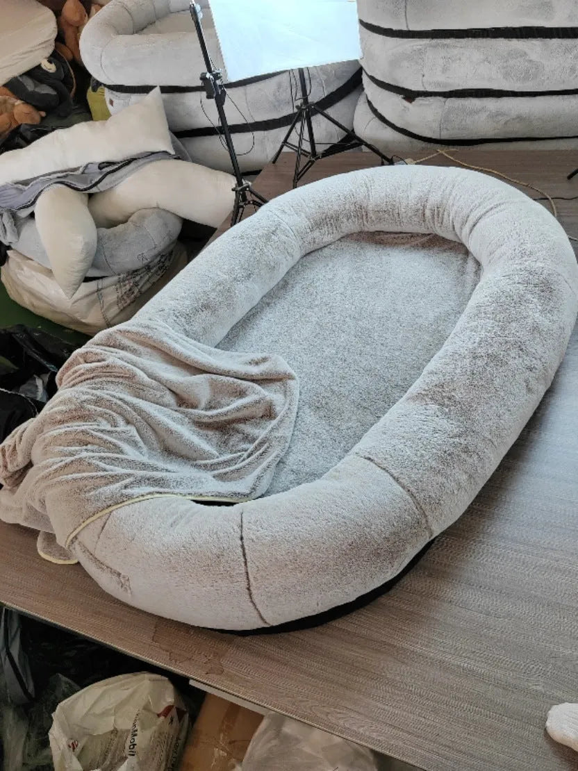 Oversized removable washable cloth dog bed for large breeds, 100x70x30CM