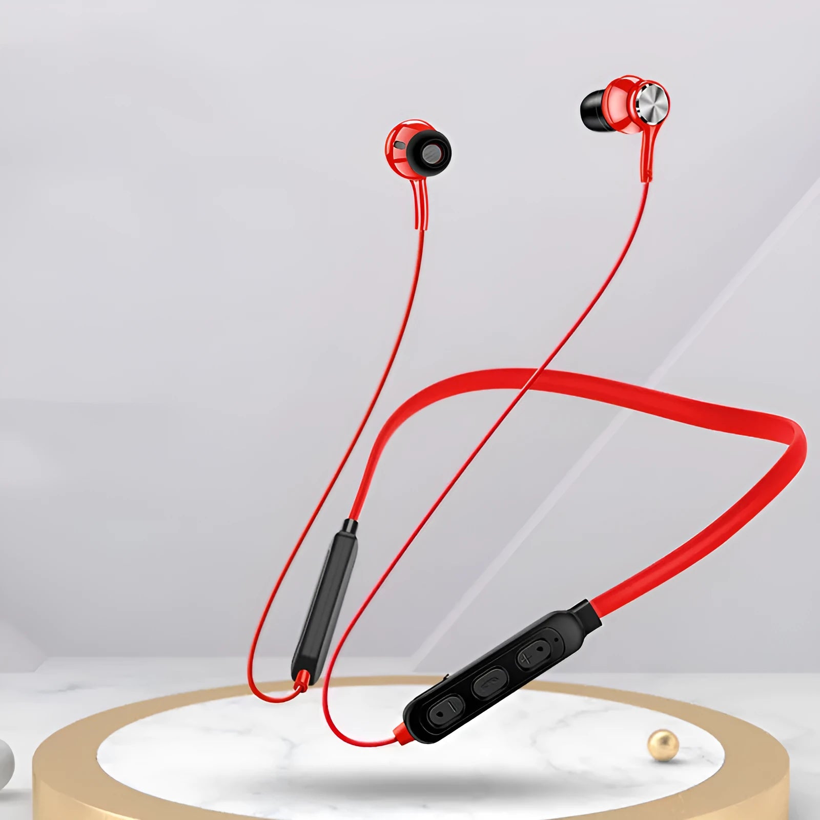 G03 sports Bluetooth earphones with neckband in black, red, or white colours