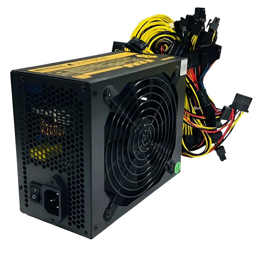 Black server power supply unit with high wattage rating for 110V systems.