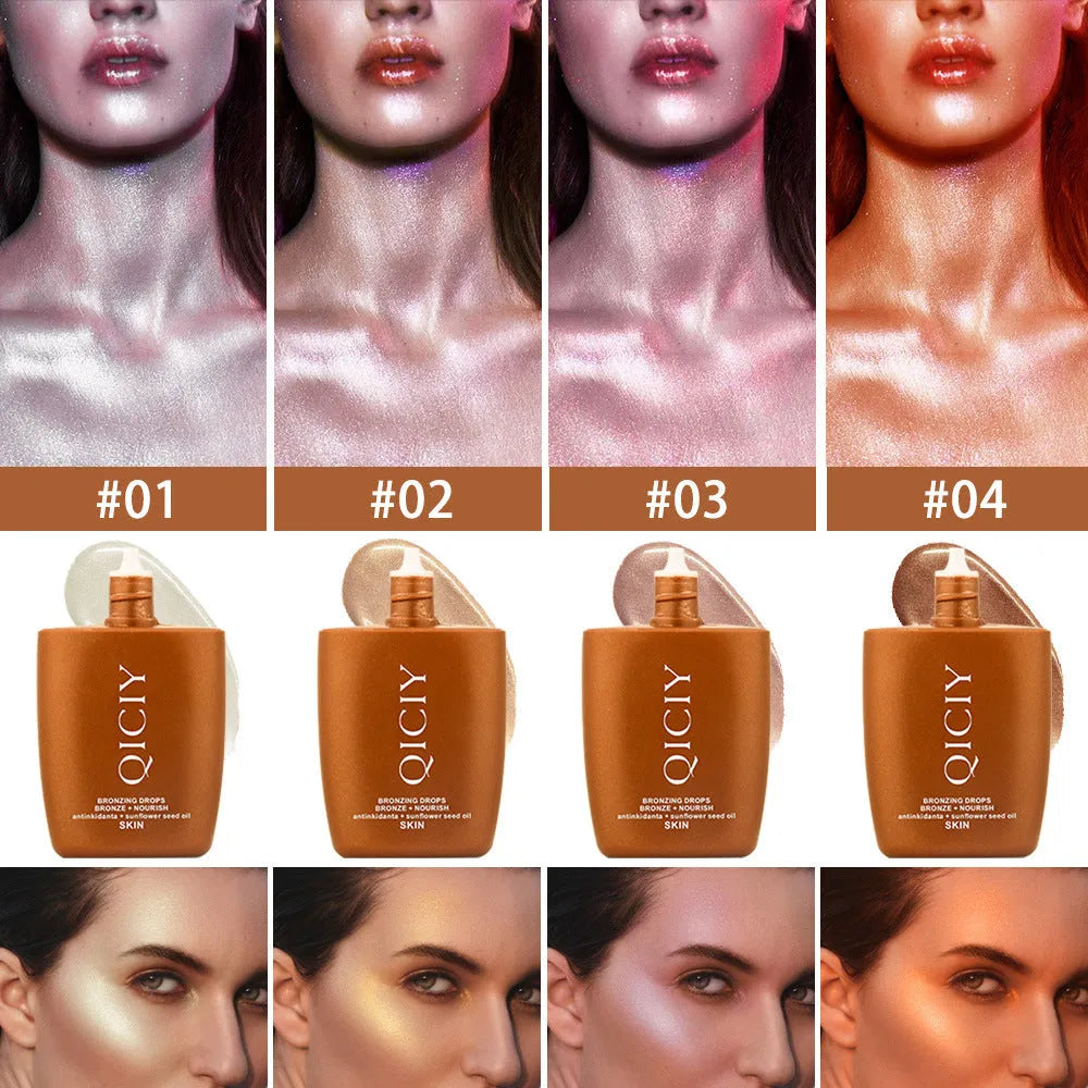 30ml contour liquid cream bottle for face and body brightening with four colour options