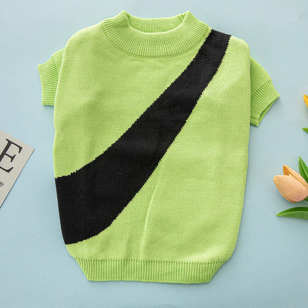Wool knit dog sweater for corgis and poodles in casual style with colour options