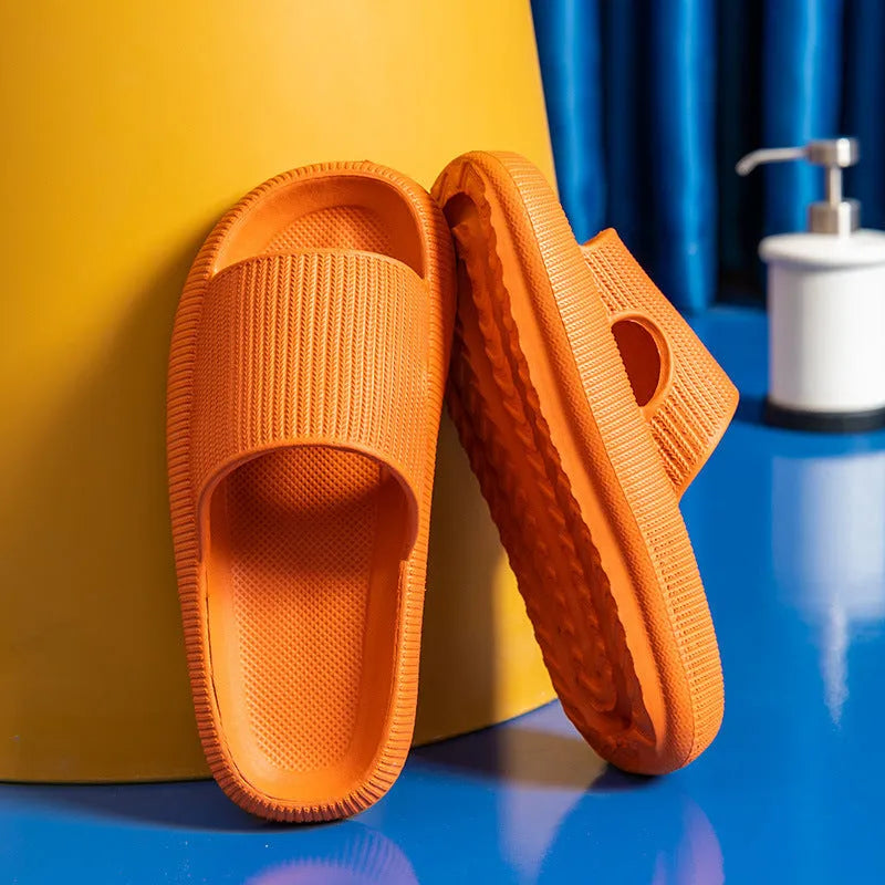 EVA flip flops slippers for women men soft anti-skid sole thick 3.5cm bathroom wear