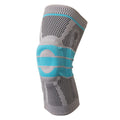 Sky blue silicone running basketball knee pad made from elastic fibre.