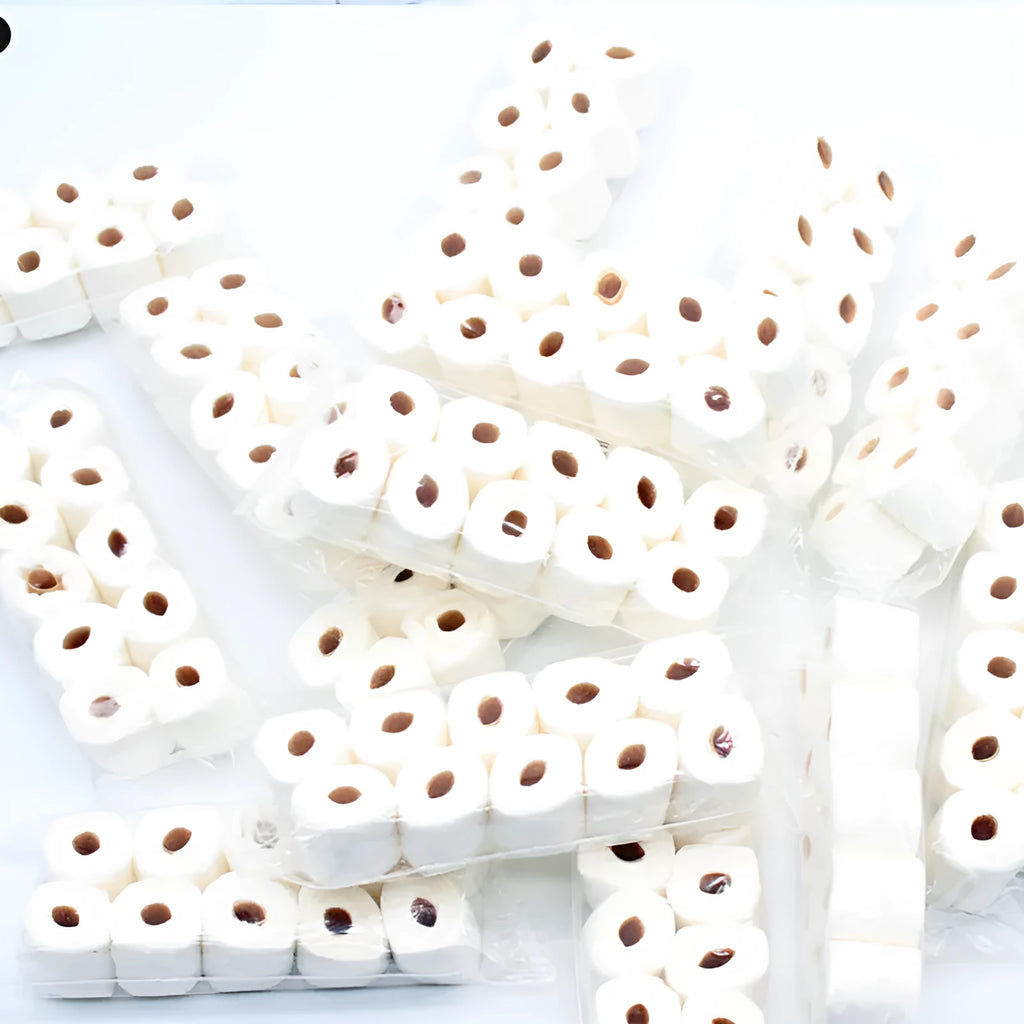 Simulated tissue roll paper model for children's role play with 30x15x80mm dimensions