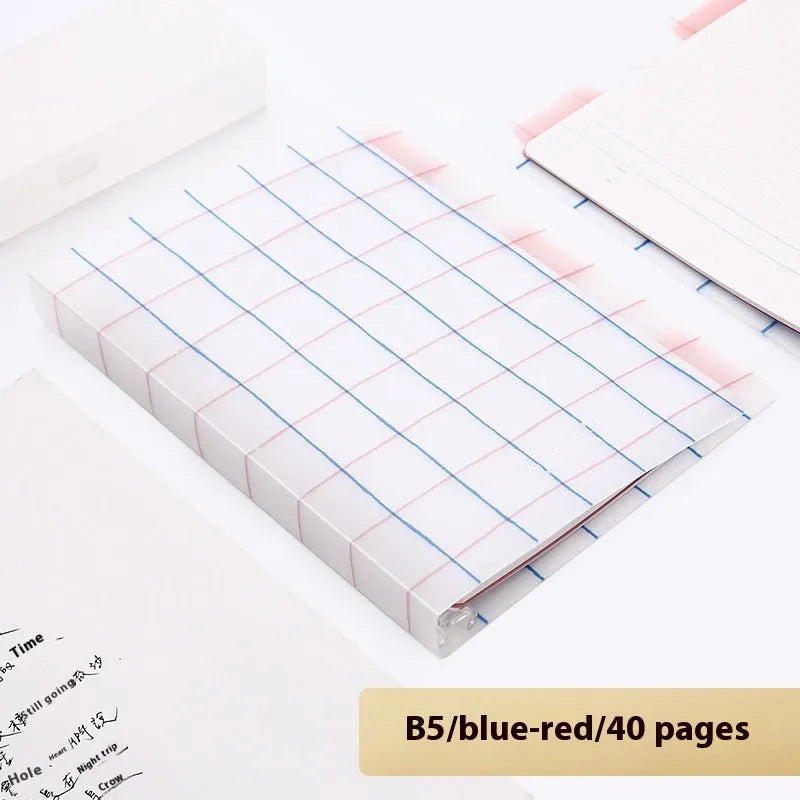 Refillable loose spiral notebook with PP cover in pastel cookie design, A5 and B5 size options shown