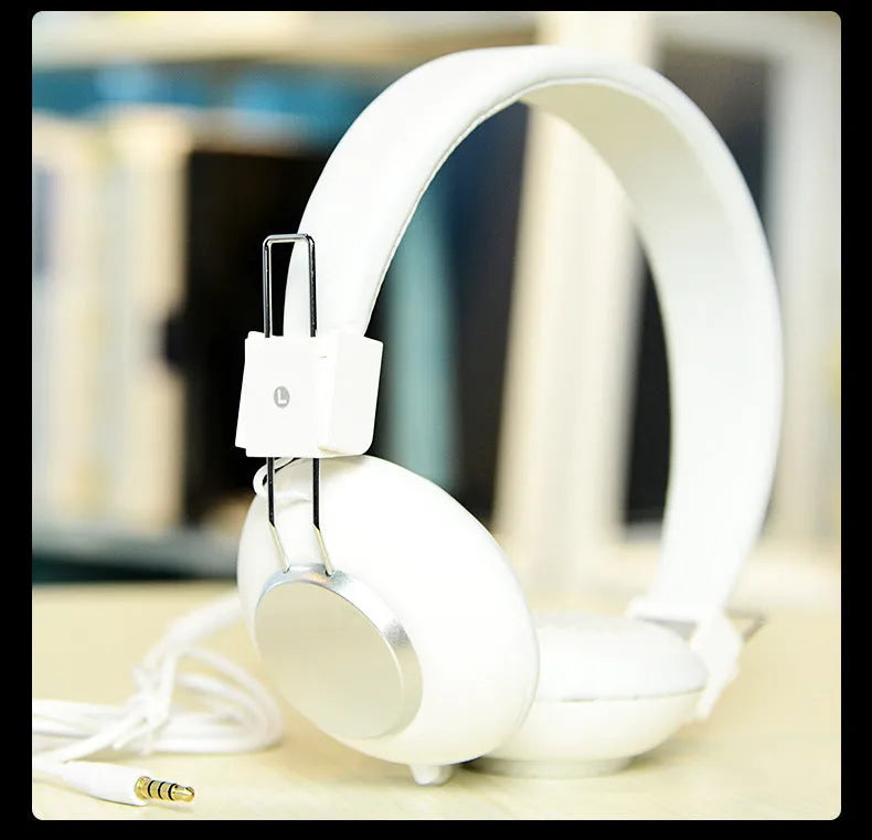 Wired head-mounted sports earphones with microphone in multiple colour options on a 3.5mm plug