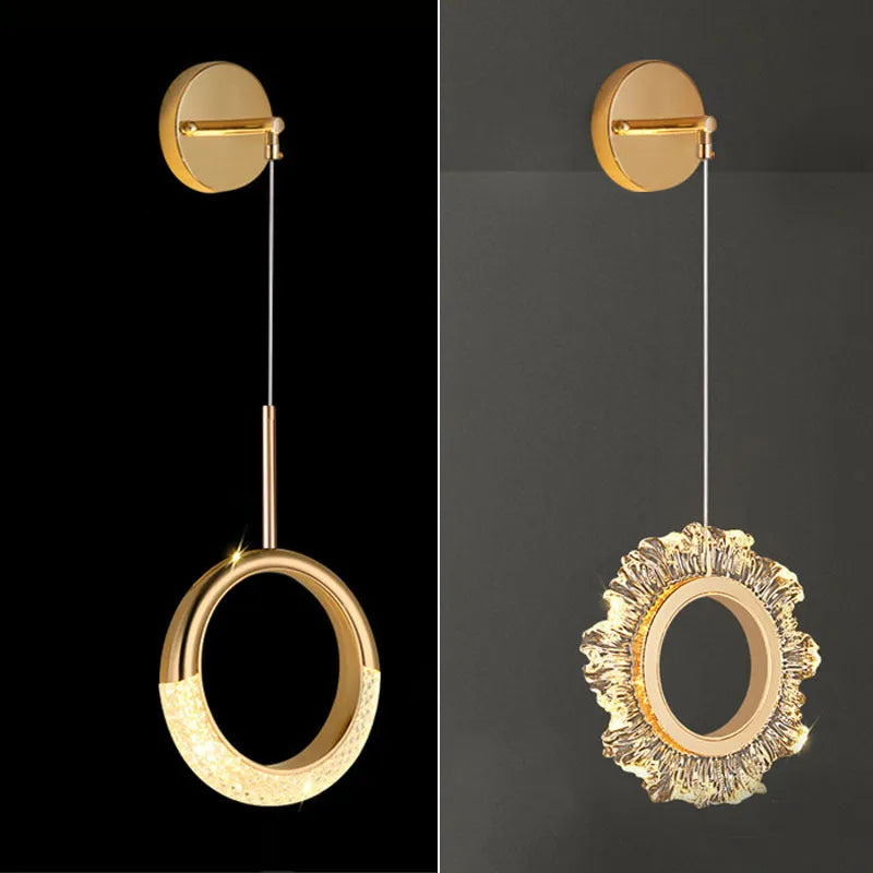 High Sense modern wall lamp with acrylic shade and tricolour lighting options for bedroom ceiling installation