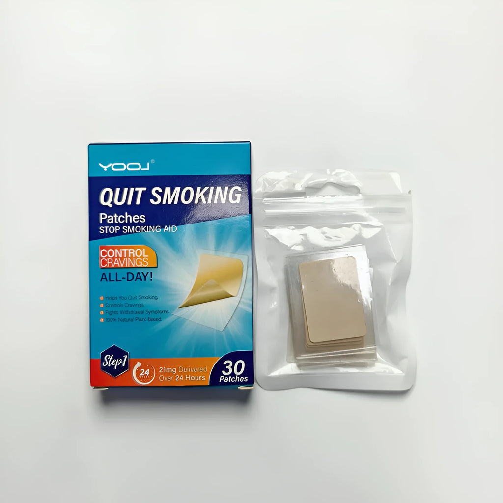 Box of 30 plant extract nicotine replacement therapy patches for smoking cessation