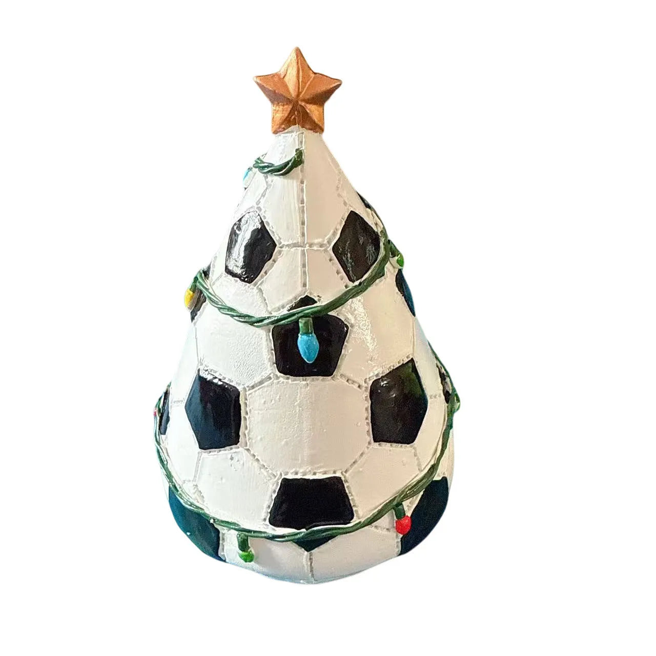 Resin Christmas football tree ornament 15cm in rugby style decoration