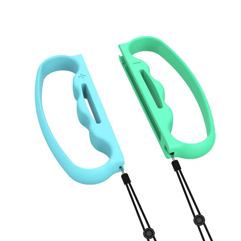 Nintendo Switch Joy-Con controller grip straps in black, blue green, and blue red colour options