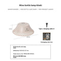 Beige wine bottle design camping lantern with USB-C charging port and three light mode settings