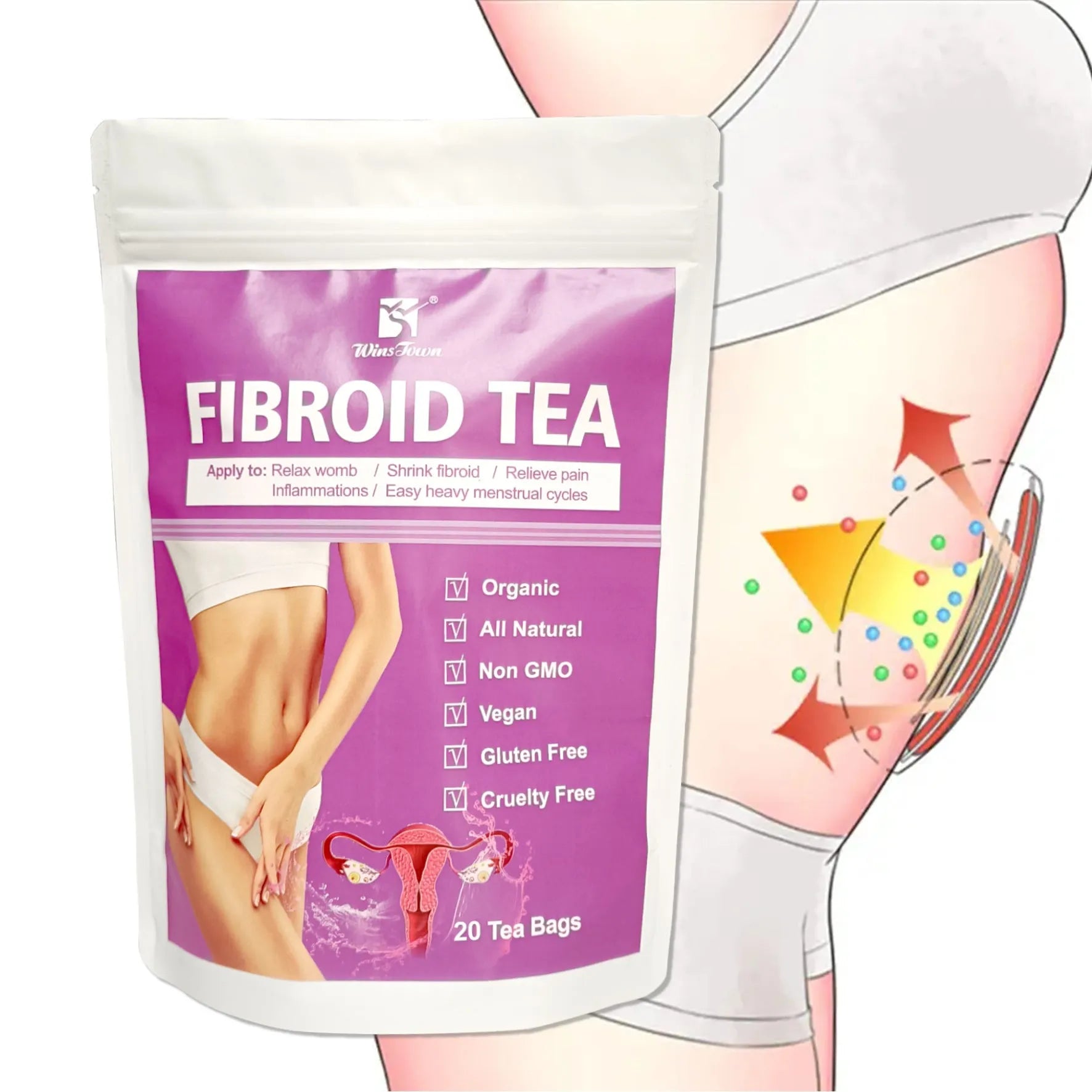 C83 Winstown Fibroid Tea bag herbal supplement with cold extract preparation