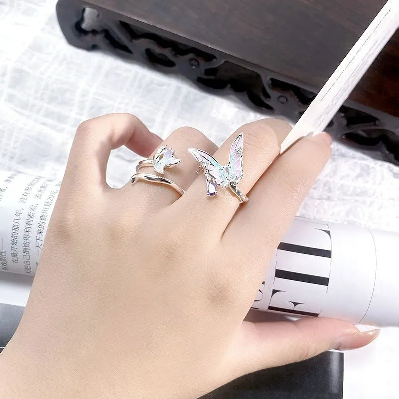 Copper insect design adjustable ring with dripping oil colour finish
