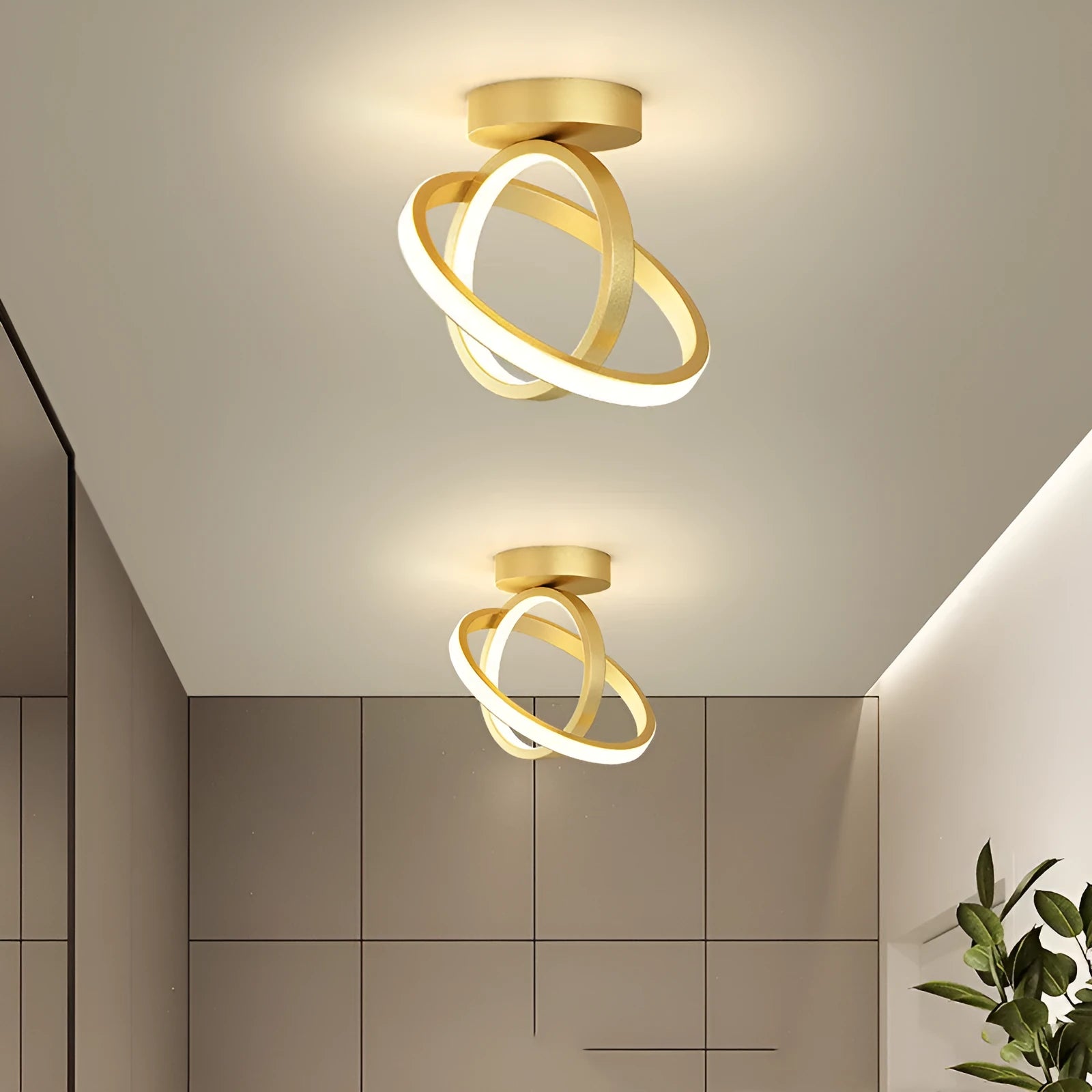 Iron ceiling light LED 20cm square black remote control three-colour change for entrance