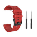 Black silicone watch strap with stainless steel watch-button connection for Jiaming 26mm watches