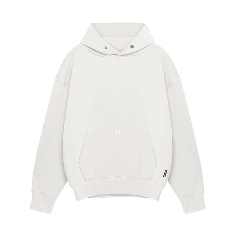 Men's cotton casual sports jacket pullover in loose fit, available in black, white, orange, gray, and rouge pink