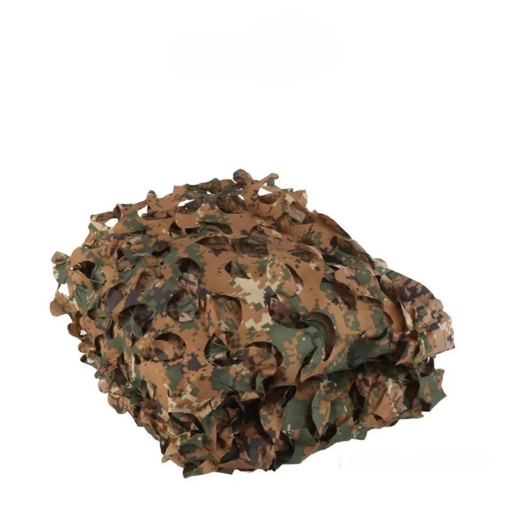 Green camouflage net cover set showing multiple pattern options for outdoor military and civilian use