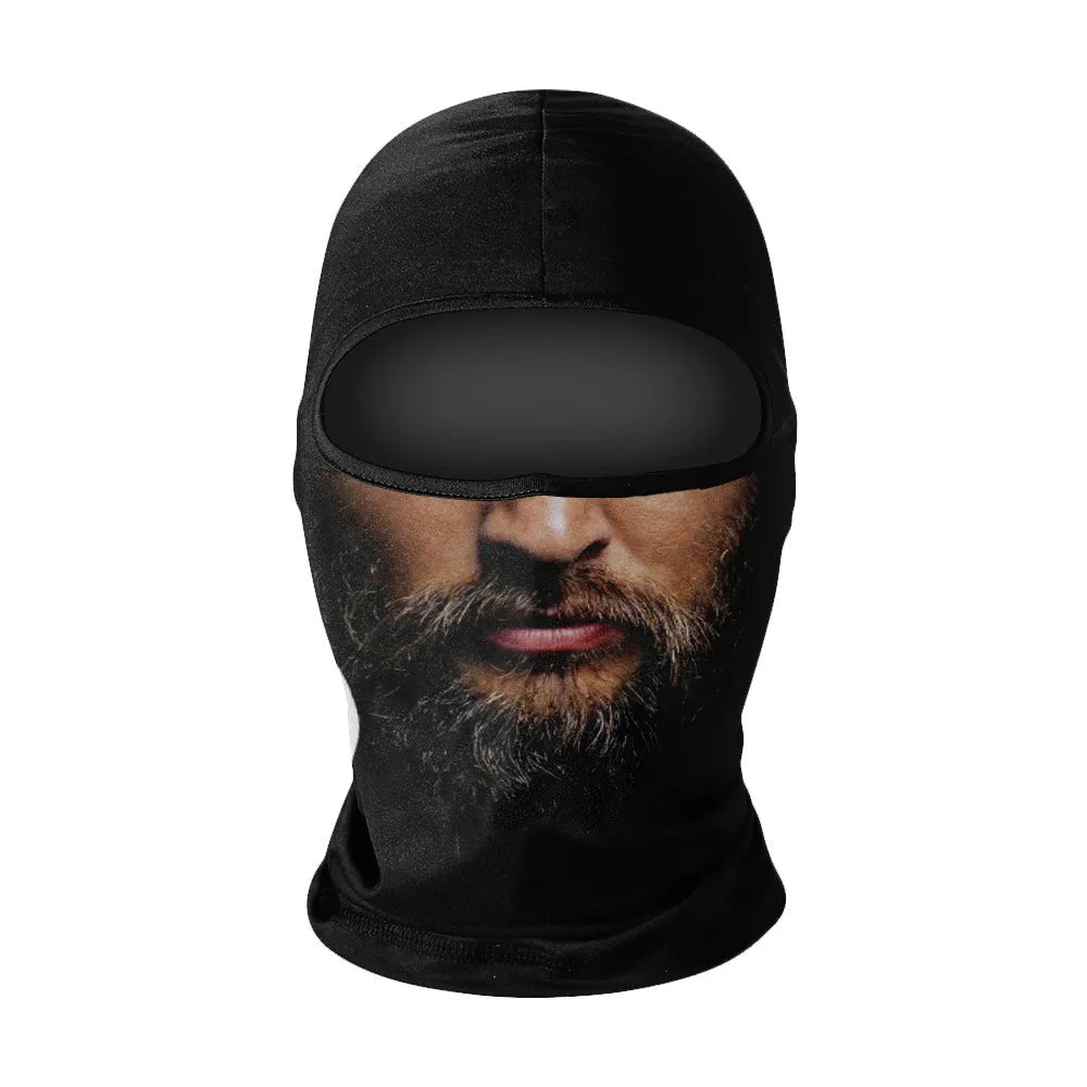 Men's summer breathable full face sun protection quick-drying ice silk polyester balaclava