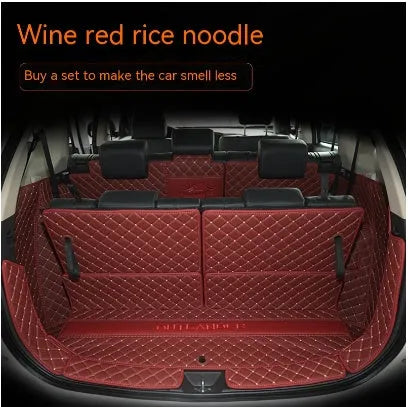 Mitsubishi Outlander custom boot liner with 3D raised edges and non-slip surface in a vehicle boot.