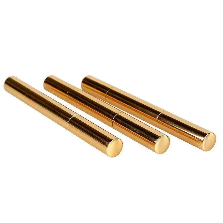Toothbrush teeth whitening pen in gold aluminium case with whitening gel
