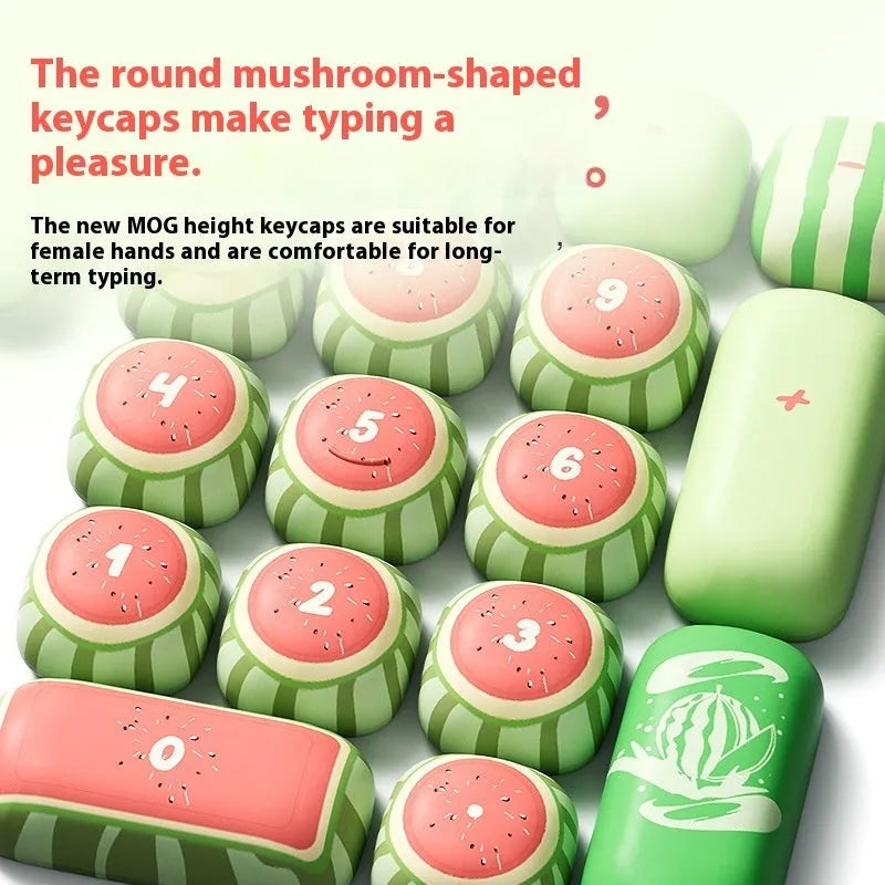 Watermelon themed mechanical keyboard key caps with five-sided sublimation printing on PBT material
