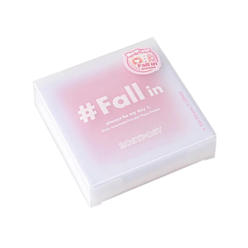 Square 70mm multifunctional notepad with gradient parchment paper and sticky notes in four colour options