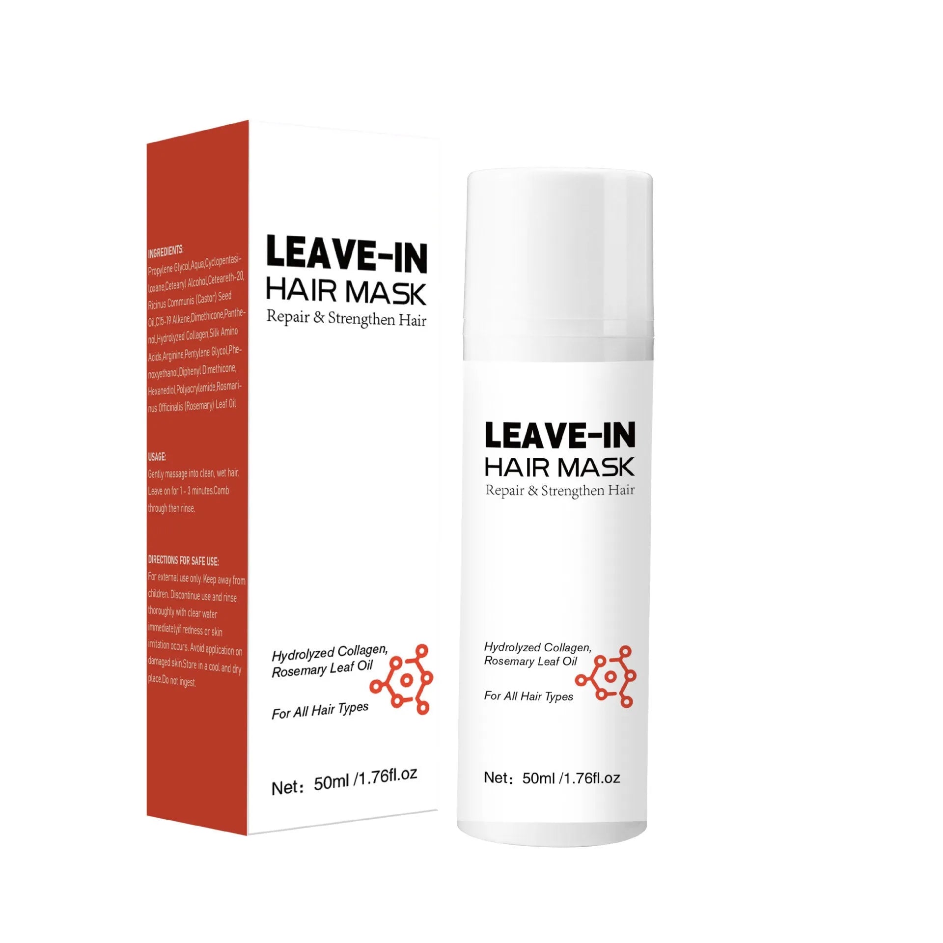 50ml hair conditioner bottle for frizzy hair with softening formula