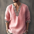 Short sleeve bamboo hemp pullover shirt with British style stripes in various colour options