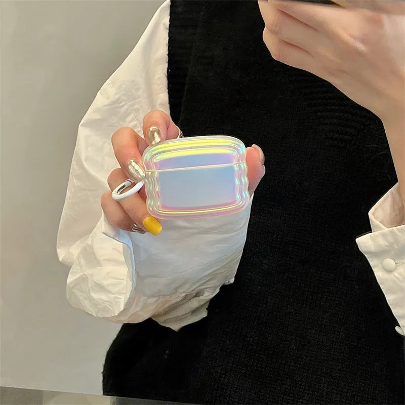 Colourful magic laser and ring design silicone protective case for AirPods Pro 2 and other models